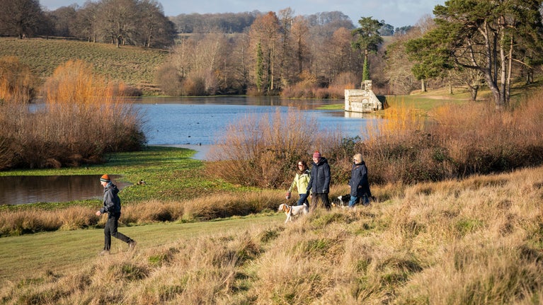 Winter walking at Petworth House and Garden, West Sussex